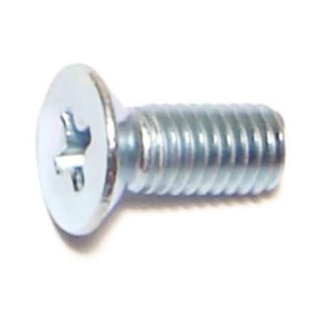Midwest Fastener M5-0.80 x 12 mm Phillips Flat Machine Screw, Zinc Plated Steel, 20 PK 72447